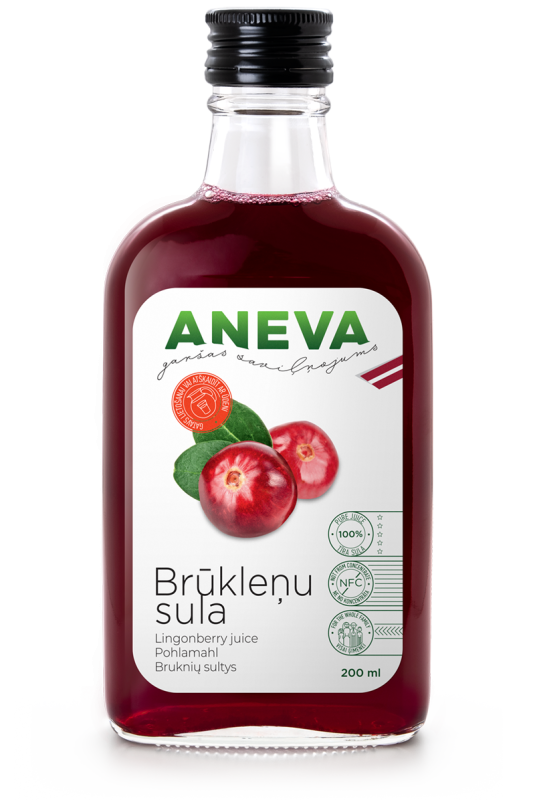Brūkleņu sula dabīga, 200ml, ANEVA