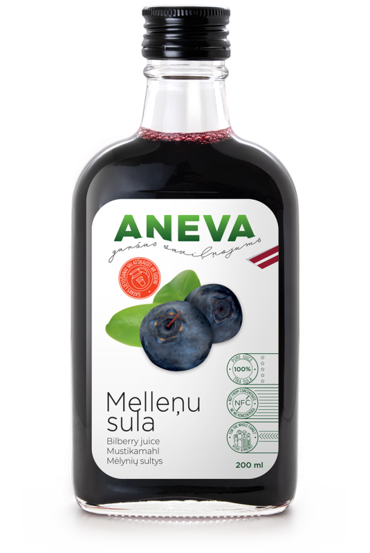 Melleņu sula dabīga, 200ml, ANEVA