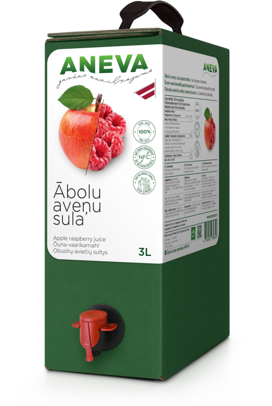 Ābolu aveņu sula dabīga, 3L, ANEVA