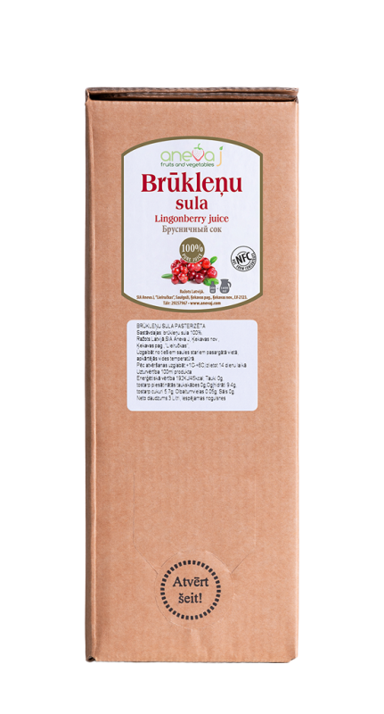 Brūkleņu sula dabīga, 3L, ANEVA
