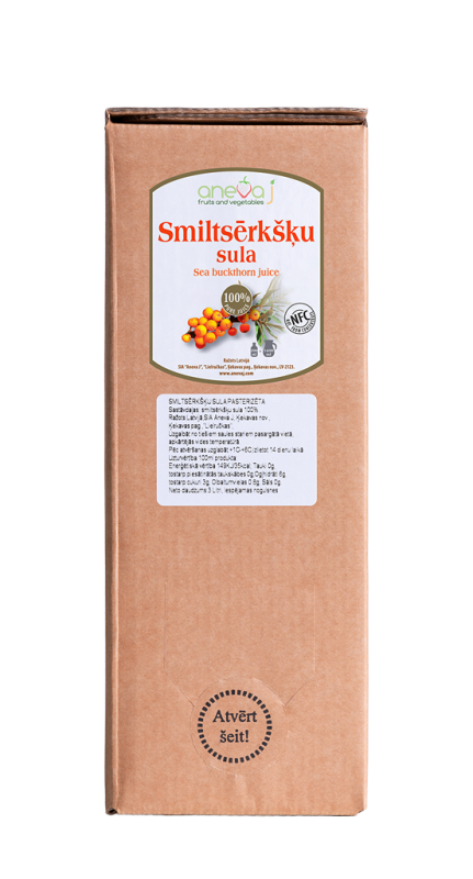 Smiltsērkšķu sula dabīga, 3L, ANEVA